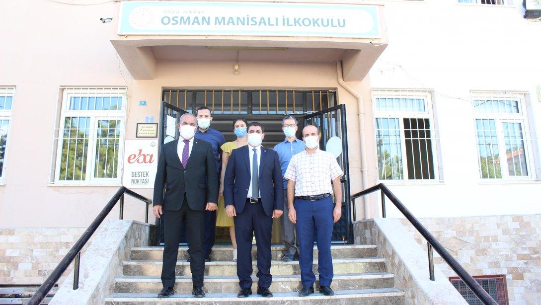Kaymakamımız Mustafa GÜRBÜZ ve İlçe Milli Eğitim Müdürümüz Süleyman İZGİ İlçemiz Osman Manisalı İlkokulunu Ziyaret Etti